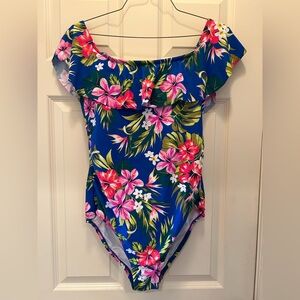 NWOT Kona Sol Floral Swimwear in Blue and Pink